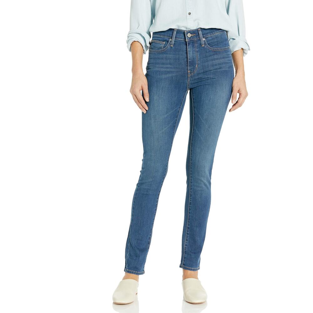 Levi’s Women’s‎ Size 31 X 30 Jeans Slimming Skinny Mid Rise Stretch Blue Denim